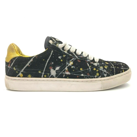 Zadig & Voltaire Splash Splatter Suede Sneakers - Picture 1 of 8